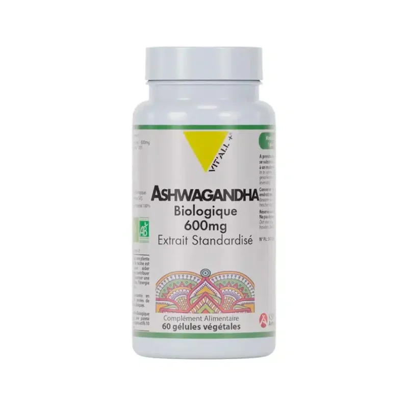 Ashwagandha Biologique Vit'all+ 600mg 60 Gélules Maroc