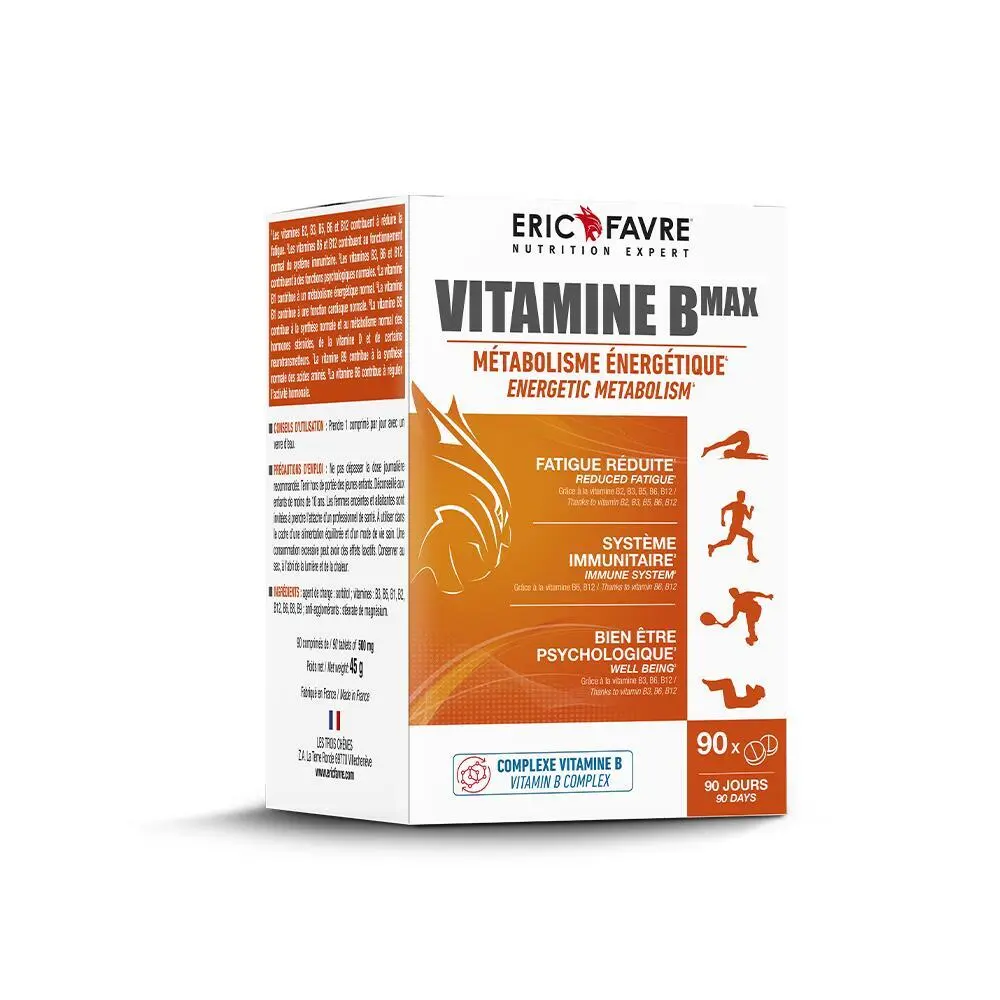 d laboratoire eric favre sante vitamines b max metabolisme energetique efsevb90 9293 0 (1) Vitamine B Max Eric Favre 90 Comprimés Maroc